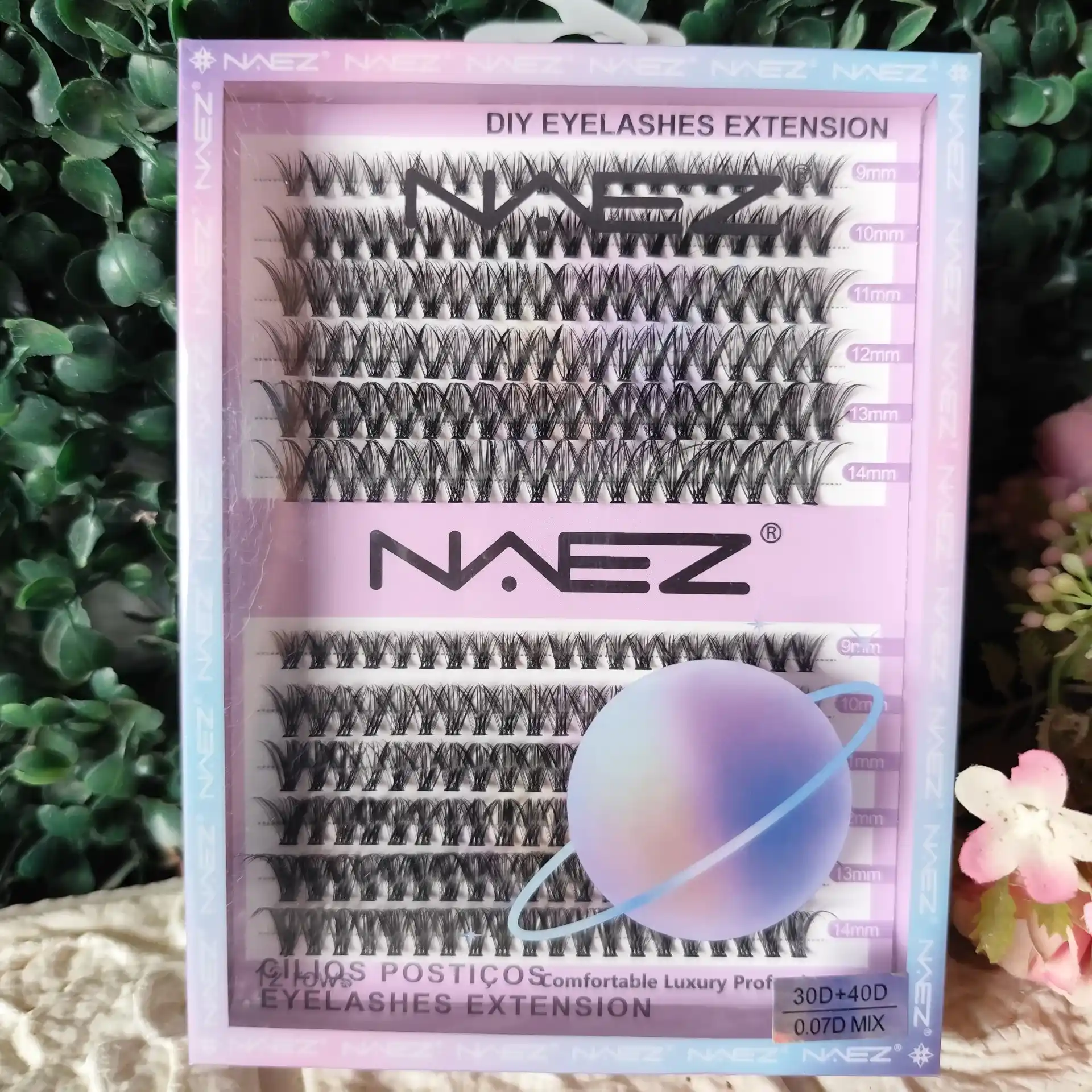 Set de extensiones de pestañas 40D+50D 0.07D mix
