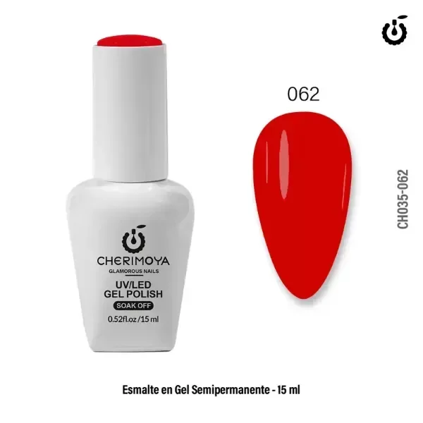 Esmalte Semipermanente #062 (Rojo) - Cherimoya