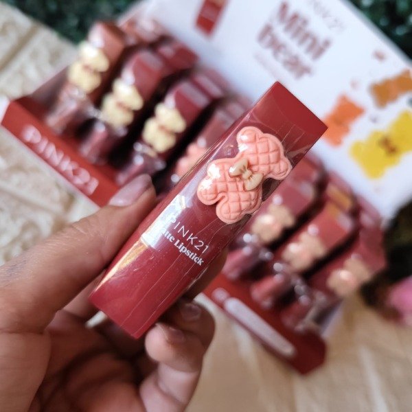 Labiales en barra mini bear Pink 21