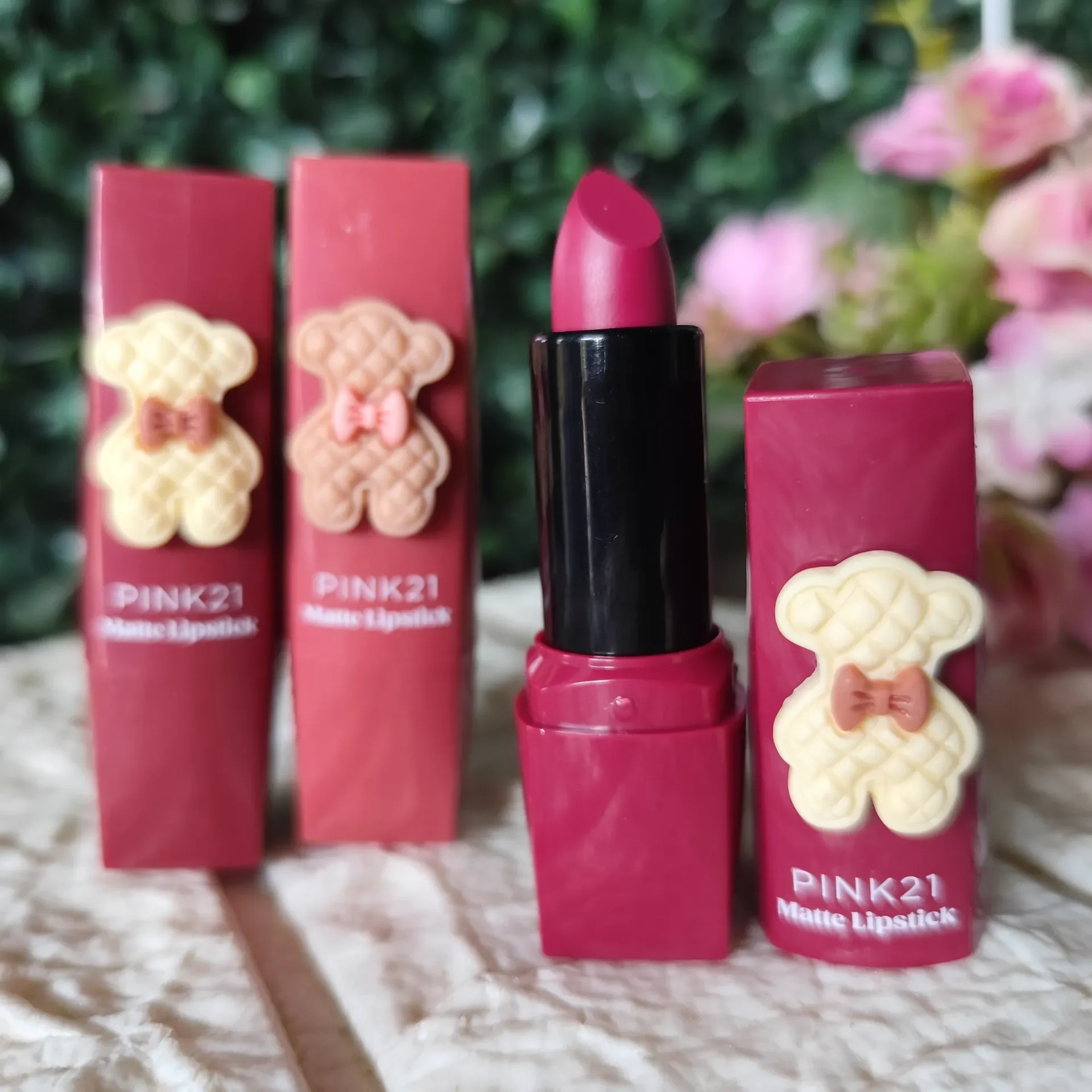 Labiales en barra mini bear Pink 21