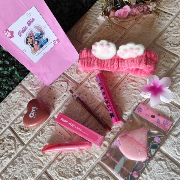 Combo Beauty Pink - maquillaje + accesorios