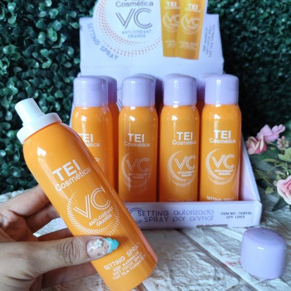 Fijador de maquillaje spray con vitamina C  Tamaño: 180 ML