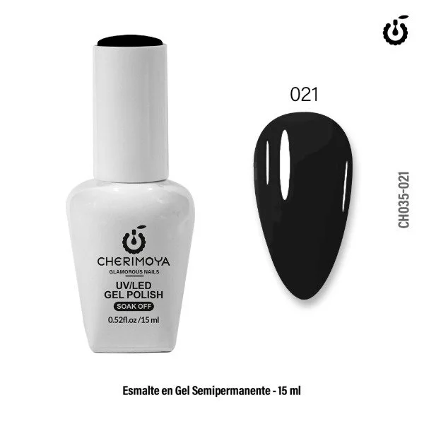 Esmalte Semipermanente #021 (negro) - Cherimoya
