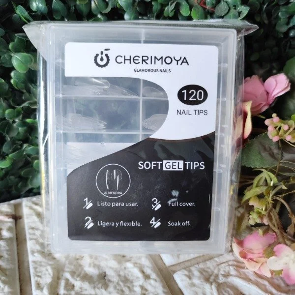 TIPS DE UÑAS X100 ALMENDRA - CHERIMOYA