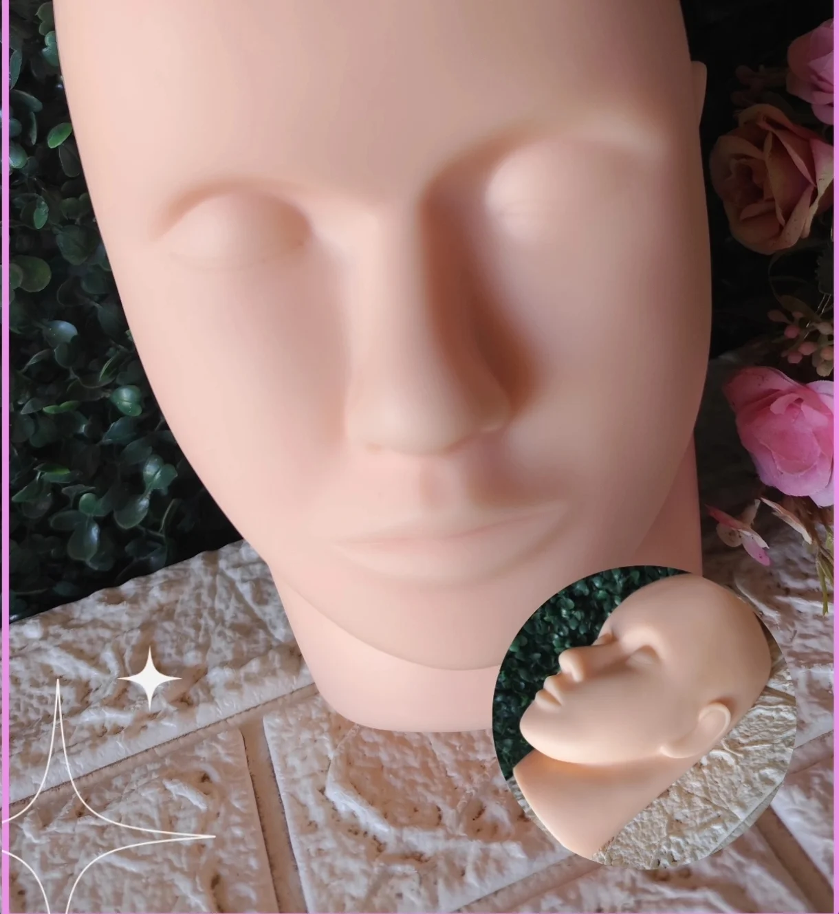 cabeza de silicona para practica